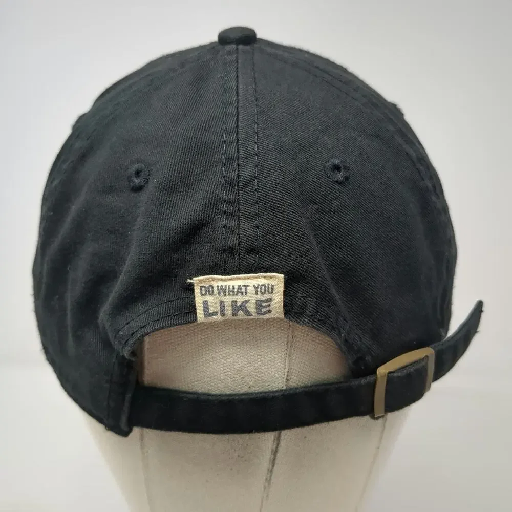 Life is good Baseball Cap Black One Size Hat Embroidered Daisy Slideback Pink